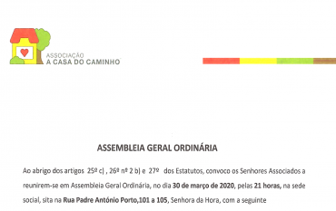 DESCONVOCAÇÃO DA ASSEMBLEIA GERAL ORDINÁRIA